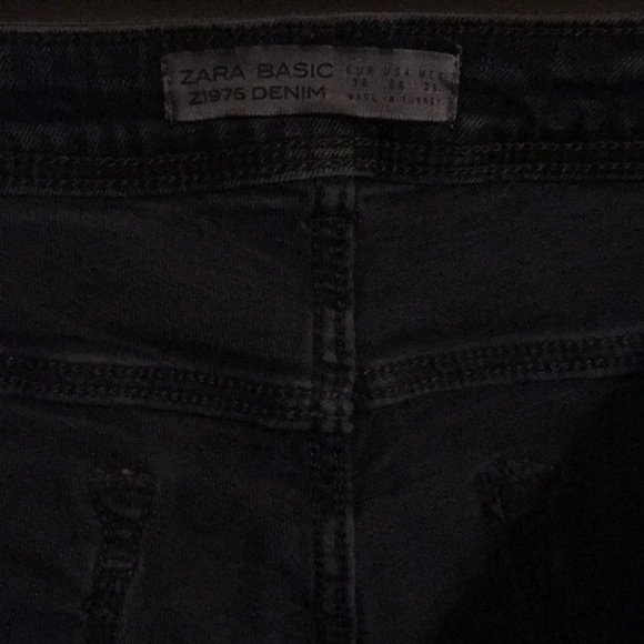 Zara Basic Z1975 Slim-Straight Denim Jeans in a Dark Wash (US 6) - Picture 7 of 11